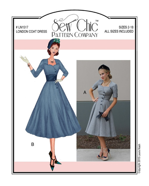 London Coat Dress - Sew Chic Pattern Company London Coat Dress - Sew Chic Pattern Company