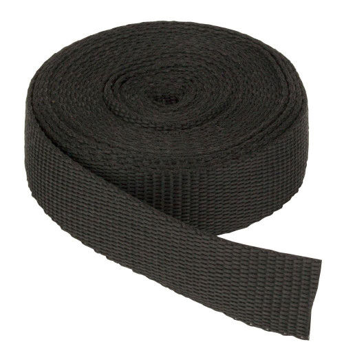 1" Black Polypropylene Webbing