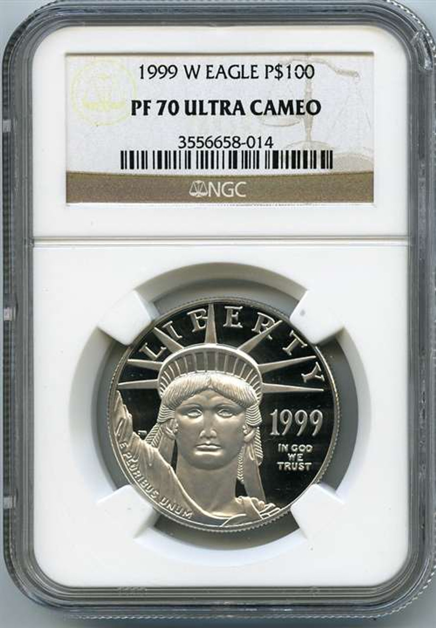 1999-W $100 platinum eagle ngc pf70