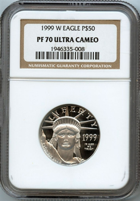 1999-W $50 platinum eagle ngc pf70 1999-W $50 platinum eagle ngc pf70