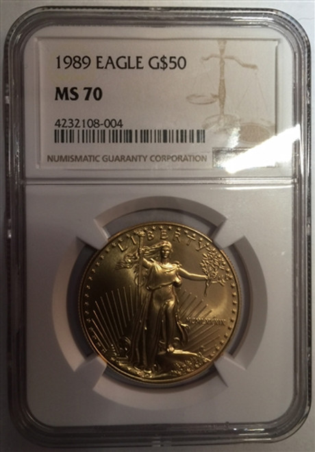 1989 $50 gold eagle ngc ms70 1989 $50 gold eagle ngc ms70
