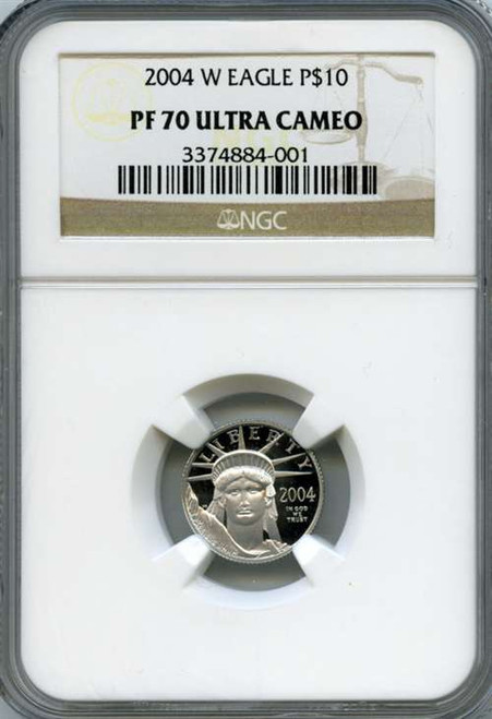 2004-W $10 platinum eagle ngc pf70 2004-W $10 platinum eagle ngc pf70