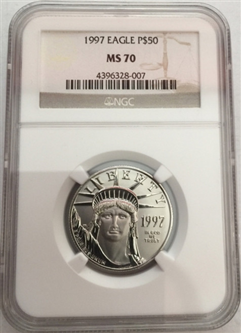 1997 $50 platinum eagle ngc ms70 1997 $50 platinum eagle ngc ms70
