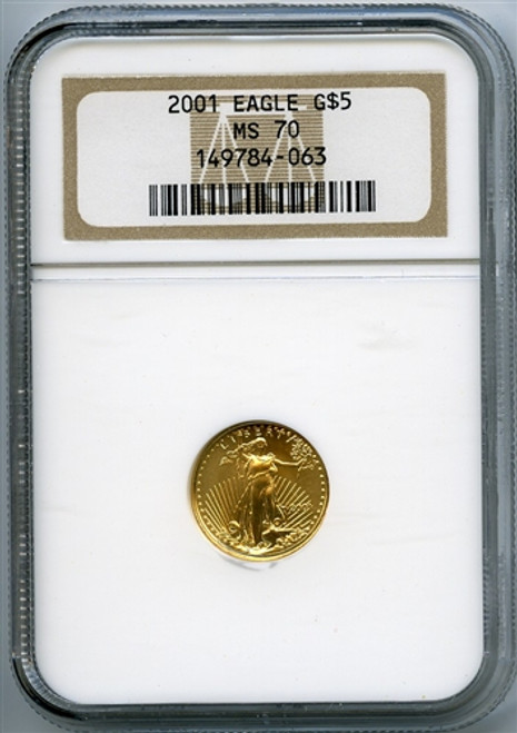 2001 $5 gold eagle ngc ms70 2001 $5 gold eagle ngc ms70