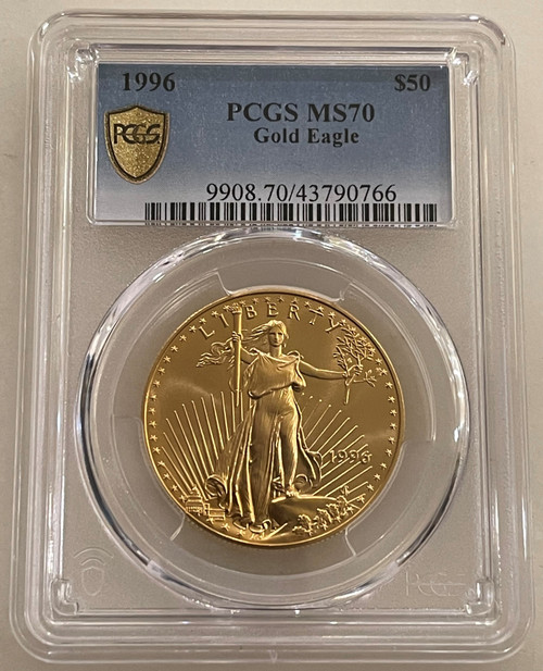 1996 $50 gold eagle pcgs ms70 1996 $50 gold eagle pcgs ms70