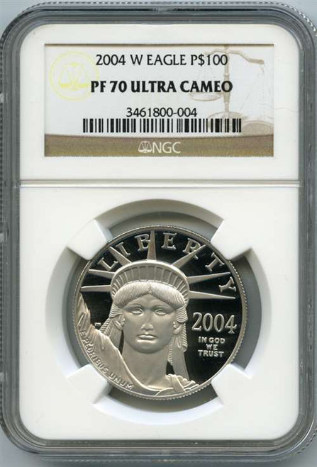 2004-W $100 platinum eagle ngc pf70 2004-W $100 platinum eagle ngc pf70