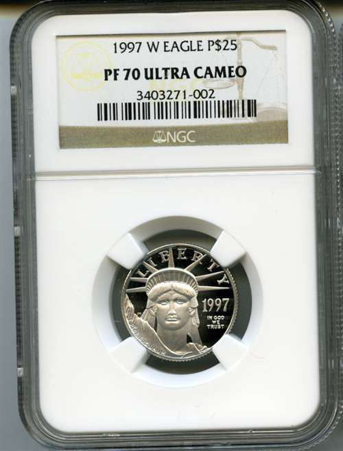 1997-W $25 platinum eagle ngc pf70