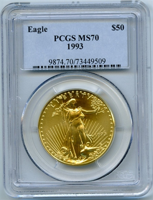 1993 $50 gold eagle pcgs ms70 1993 $50 gold eagle pcgs ms70