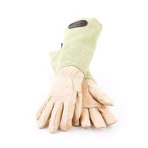Leather Gardening Gloves, Suede Sleeves