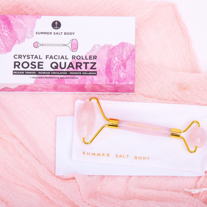 Summer Salt Body Rose Quartz Crystal Facial Roller