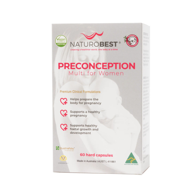 Preconception Multi For Women Best Pre-Pregnancy Vitamins - 60 Hard Capsules