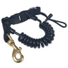 JCS 36-inch snappy coil lanyard with brass bolt snap and split ring