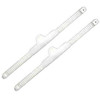 JCS 18" adjustable clear rubber fin strap pair, black diving fin replacement straps