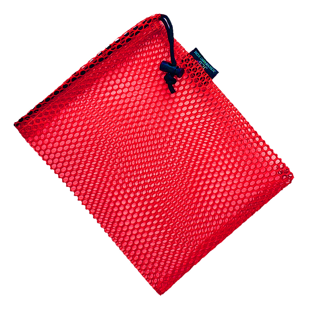 Nylon Mesh Drawstring Bag, Approx. 8x10, Red