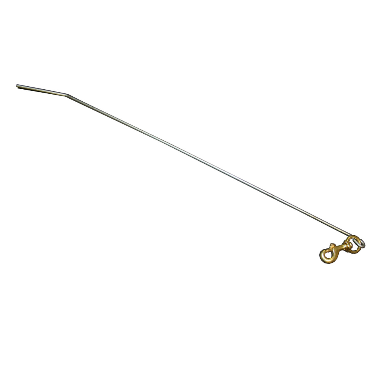 Stainless Steel Lobster Tickle Stick with Brass Bolt Snap Clip, 28inch
