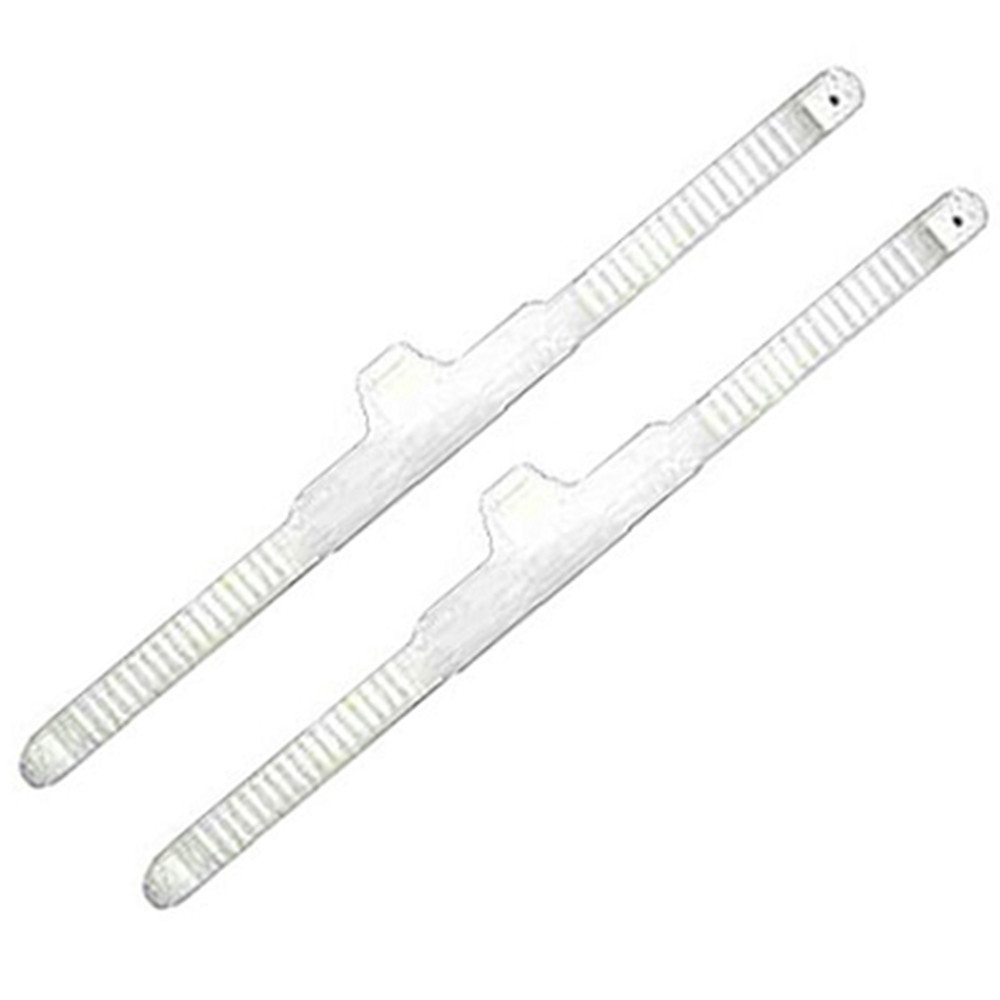 JCS 18" adjustable clear rubber fin strap pair, black diving fin replacement straps