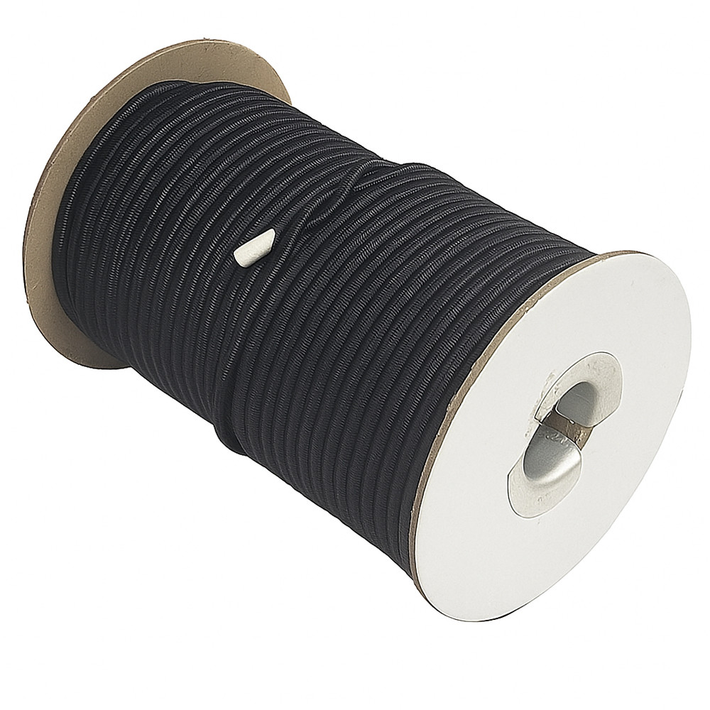 1/8 inch x 100 foot slip-resistant textured shock cord bungee rope with ribbed jacket for improved grip and secure knots