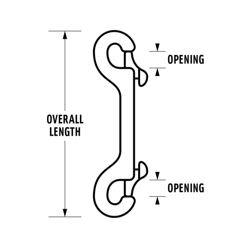 4.75" Double End Marine Grade Bolt Snap, Brass