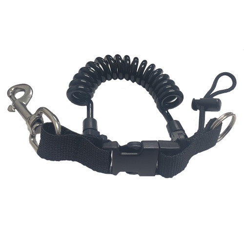 36" Snappy Coil with Lanyard, Split Ring & Stainless Bolt Snap