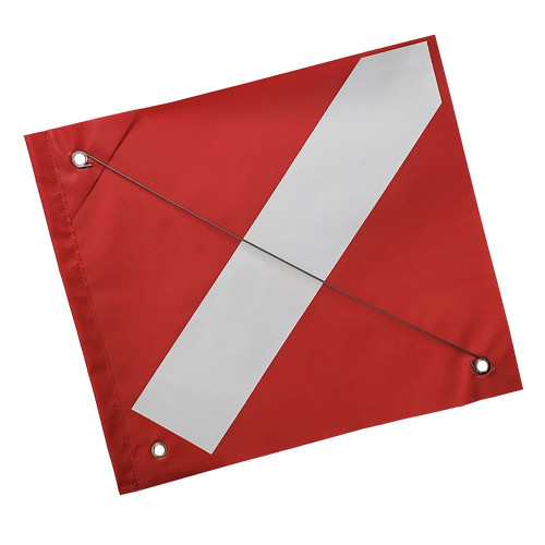 14x18 Vinyl Dive Flag with Brass Grommets & Steel Spring Wire Stiffener