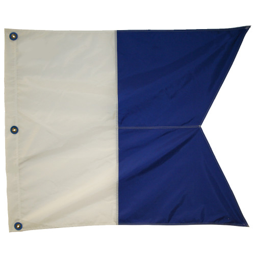 JCS 31x36 Nylon Alpha Dive Flag with reinforced stitching and pole sleeve for diver safety