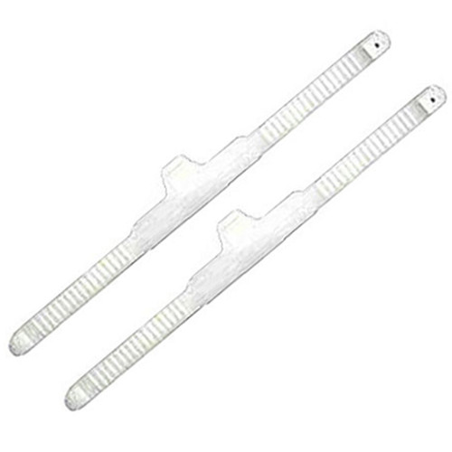 JCS 18" adjustable clear rubber fin strap pair, black diving fin replacement straps