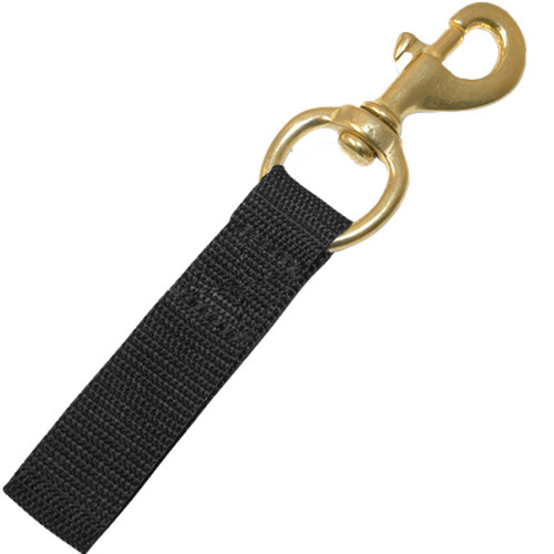 3-5/8" Marine Grade Brass Bolt Snap with Nylon Webbing Strap 3-5/8" Marine Grade Brass Bolt Snap with Nylon Webbing Strap