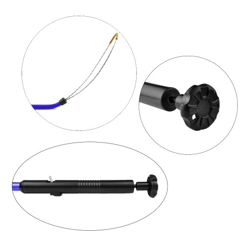 JCS Aluminum Blue Bug Lobster Snare with stainless steel cable lanyard, corrosion-resistant lobster catching tool JCS Aluminum Blue Bug Lobster Snare with stainless steel cable lanyard, corrosion-resistant lobster catching tool