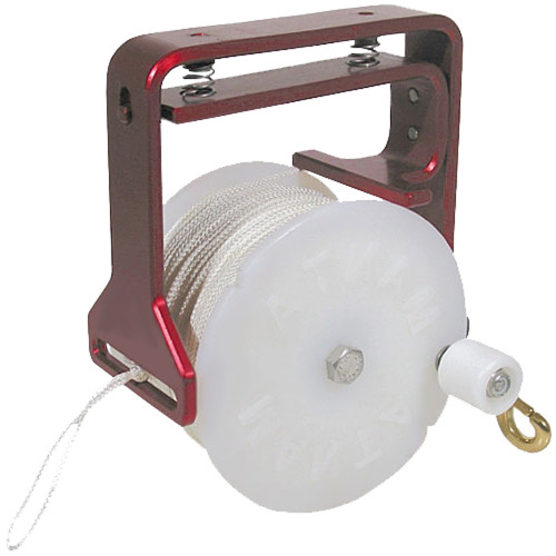 Red Tech Diving Wreck Reel with 320FT. of Nylon Line - JC SCUBA