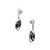 Green Color Baltic Amber Small dangle Earrings in Sterling Silver