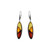 Dangle Lever-back Earrings with Multi Color Baltic Amber in Sterling Silver