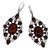 Chandeliers dangle style Earrings with Cherry Color Baltic Amber in Sterling Silver