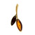 Two Color Baltic Amber Pendant in Yellow Gold-plated Sterling Silver