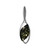 Small Pendant with Green Color Baltic Amber in Sterling Silver