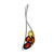 Modern design Pendant with Multi Color Baltic Amber Stones in Sterling Silver
