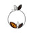 Multi Color Baltic Amber Pendant in Sterling Silver P3647mt