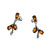 Earrings with Cognac Color Baltic Amber in  Sterling Silver 3359