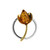 Pendant with Cognac Color Baltic Amber in Yellow Gold-plated Sterling Silver 3479