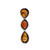 Pendant with Multi Color Baltic Amber in Sterling Silver 3418