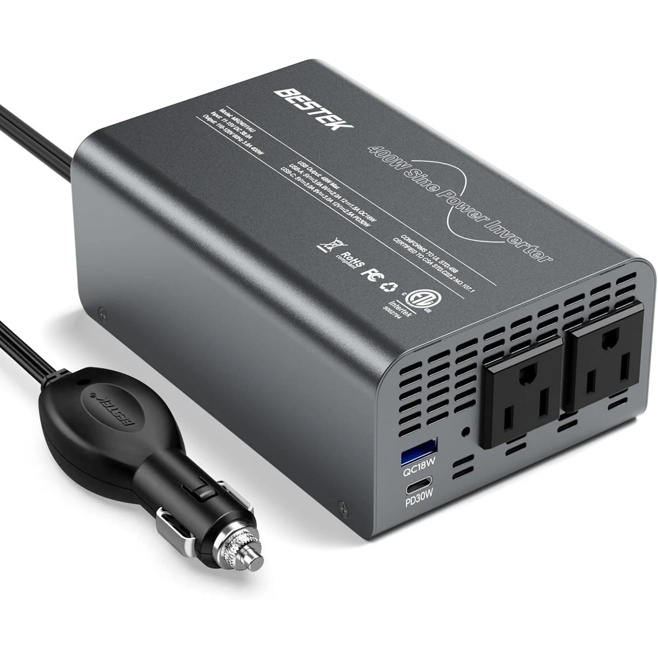 BESTEK 400 Watt Pure Sine Wave Power Inverter