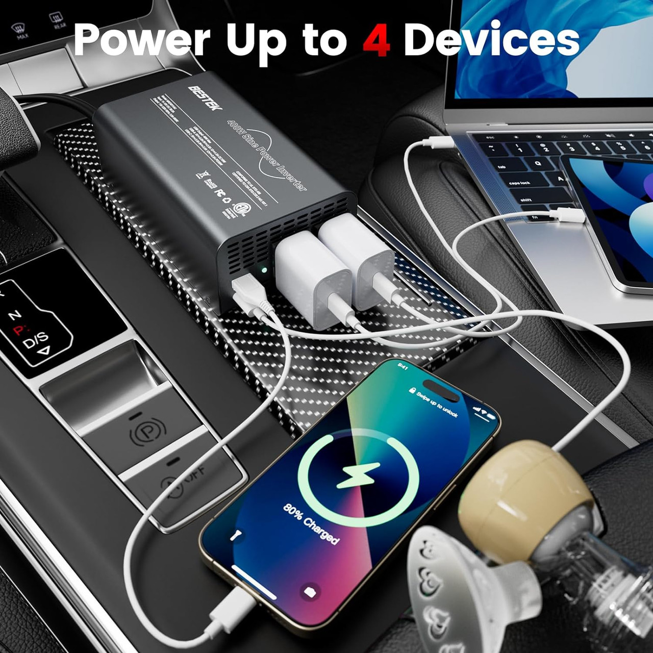 BESTEK 400 Watt Pure Sine Wave Power Inverter