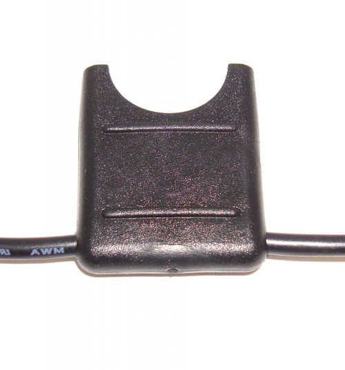 In-Line Fuse Holders, Black Body, Red Wire, 12 AWG - For ATO Style Automotive Fuses