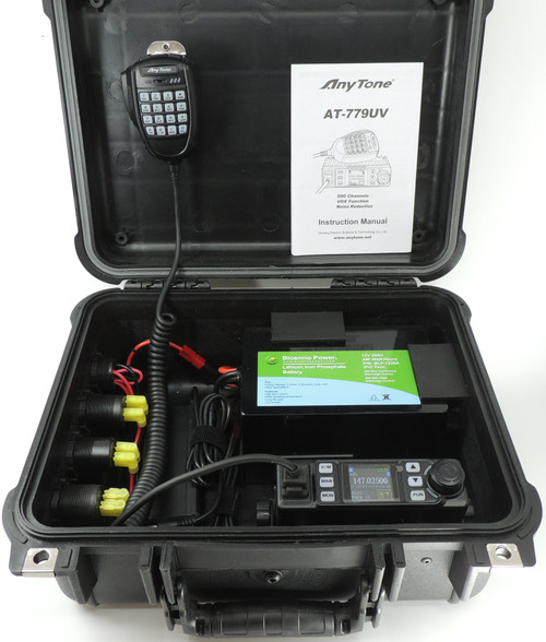 GRAB-N-GO RADIO with Direct Solar Panel Input and 20Ah LiFePO4 battery + 2 Dual Powerpoles