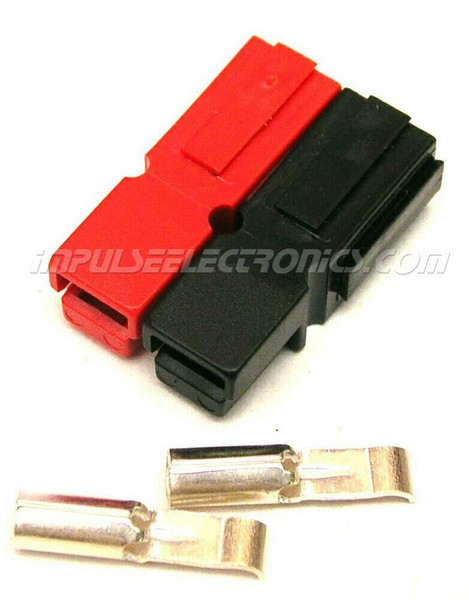 Powerpole Connector, 30 Amp Contacts, Red & Black Housings, Bonded Powerpole Connector, 30 Amp Contacts, Red & Black Housings, Bonded