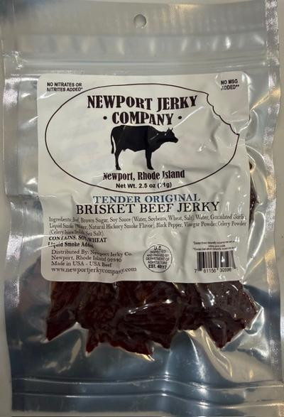 Tender Original Beef Brisket Jerky
Made with 100% USDA Beef Brisket
No MSG Added
No Added Nitrites or Nitrates 