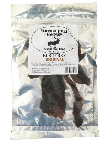 Newport Jerky Company Elk Jerky | Wild Game Exotic Jerky | Handmade Gourmet Small Batch Jerky | No Nitrates, No Nitrites, No MSG