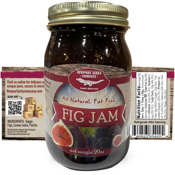 Newport Jerky Company Fig Jam ( All Natural, Fat Free, Gluten Free)