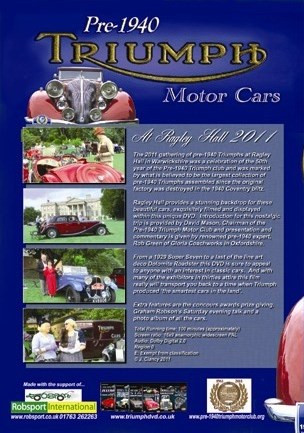 The Triumph Series - Pre-1940 Triumph Motor Cars - Get it now!