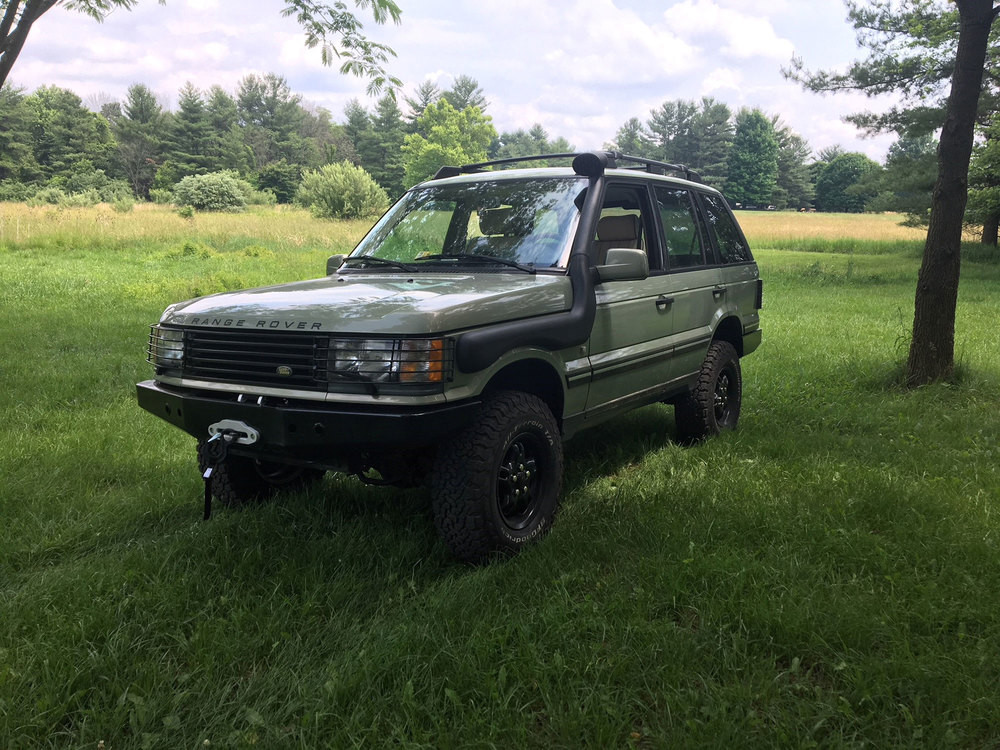 Front Steel Bumper, Heavy Duty, Black With Integrated Winch Mount And