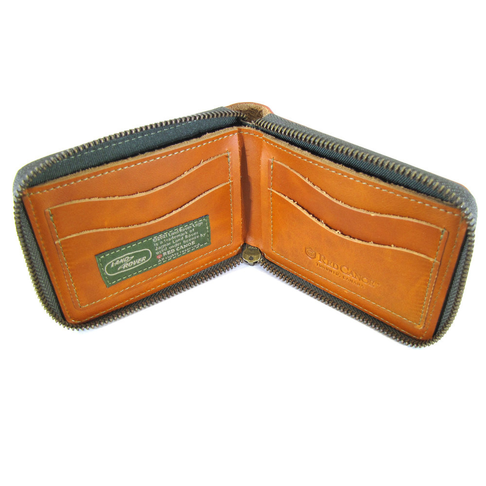 Land Rover Wallet With Heritage Classic Logo, Cowhide Leather With
